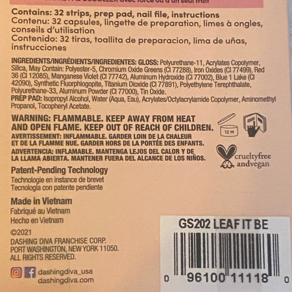 Dashing Diva GLOSS Gel Nail Strips in Leaf It Be - Picture 5 of 7